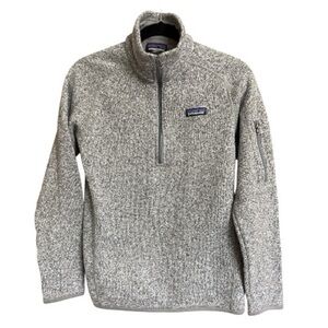Patagonia 1/4 Zip Better Sweater Birch White Gray Gorpcore Hiking Women’s Medium